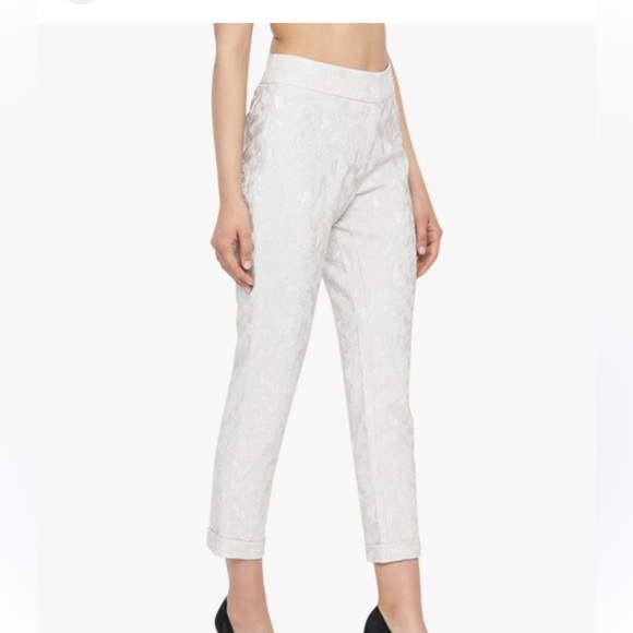 SoCa St. John Bright White Textured Straight
Leg Pants. - Picture 1 of 13